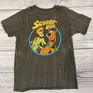 Mens Scooby-Doo T Shirt Green Graphic Scooby Shaggy One Sided Medium (38-40)